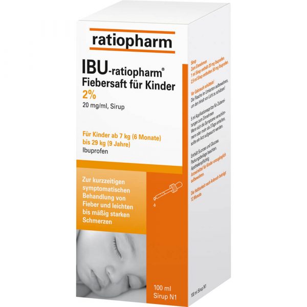 IBU-RATIOPHARM Fiebersaft für Kinder 20 mg/ml