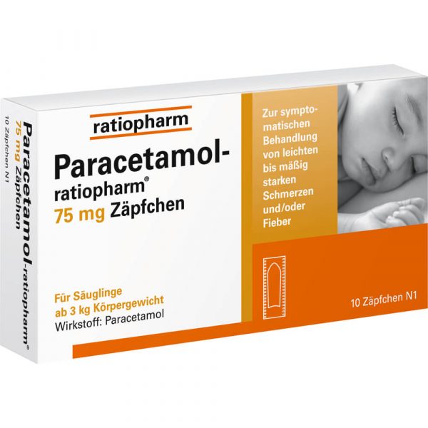 PARACETAMOL-ratiopharm 75 mg Zäpfchen