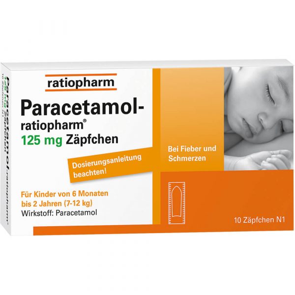 PARACETAMOL-ratiopharm 125 mg Zäpfchen