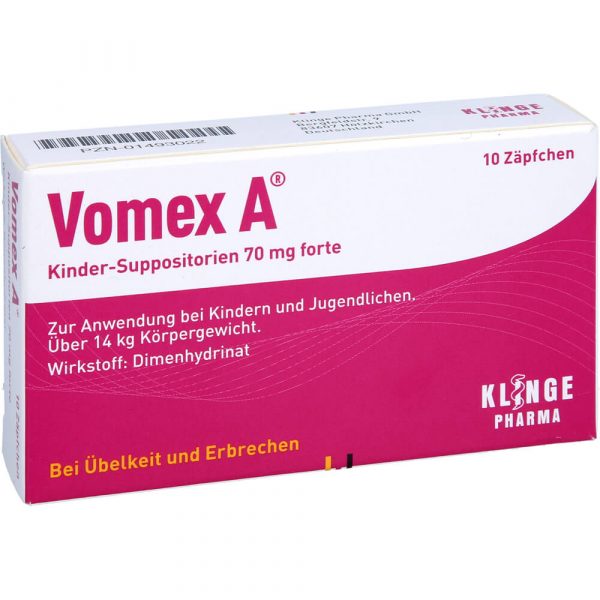 VOMEX A Kinder-Zäpfchen 70 mg forte