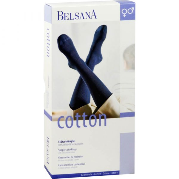 BELSANA Cotton Stütz-Kniestrumpf AD Größe 4 anthrazit