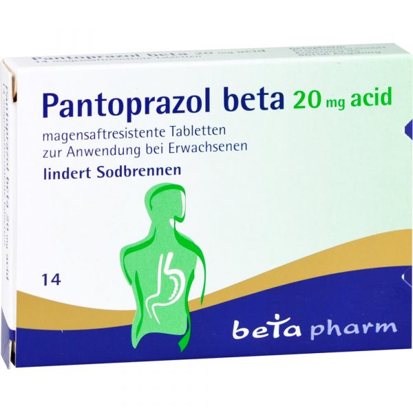 PANTOPRAZOL beta 20 mg acid magensaftresistente Tabletten