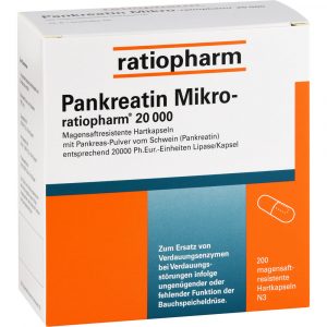 PANKREATIN Mikro-ratiohne 20.000 magensaftresistente Hartkapseln