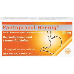 PANTOPRAZOL Hennig bei Sodbrennen 20 mg magensaftresistente Tabletten