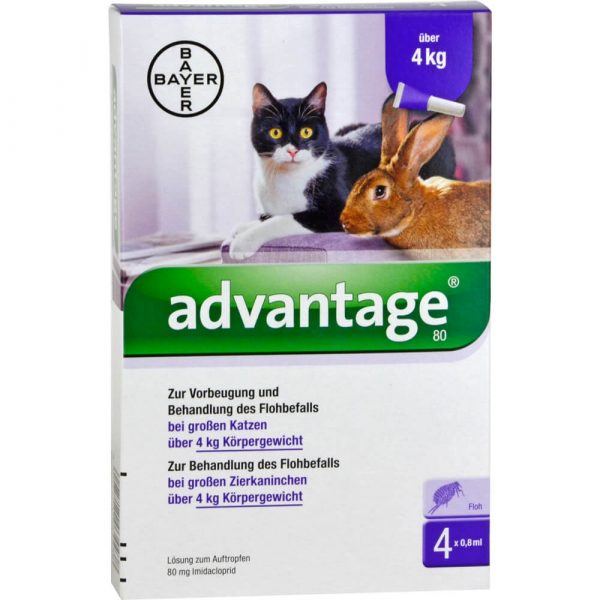 ADVANTAGE 80 mg für gr.Katzen und gr.Zierkaninchen