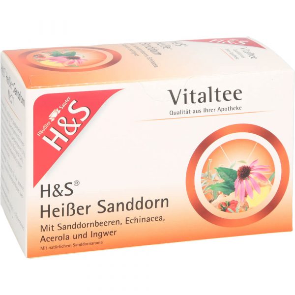 H&S heißer Sanddorn Vitaltee Filterbeutel