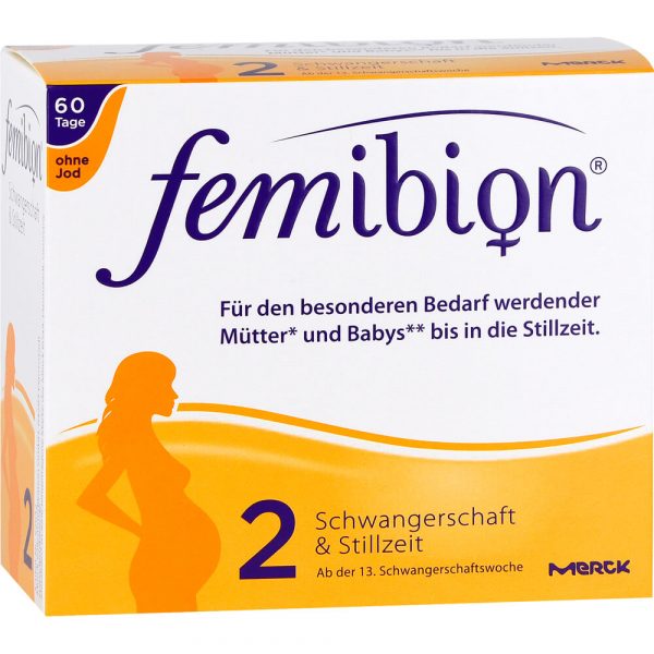 FEMIBION Schwangerschaft und Stillzeit 2 D3+DHA+400 μg Folat ohne Jod