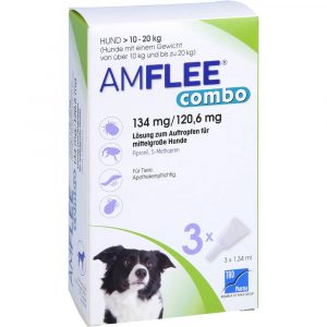 AMFLEE combo 134/120,6mg Lösung zur Aufür für Hunde 10-20kg