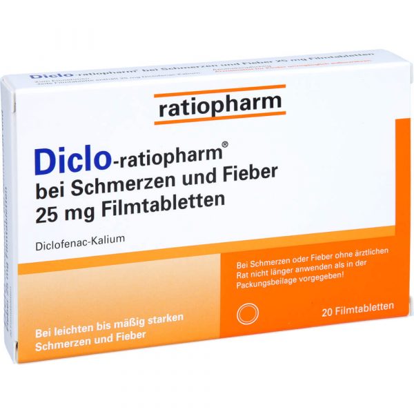 DICLO-RATIOPHARM bei Schmerzen und Fieber 25 mg