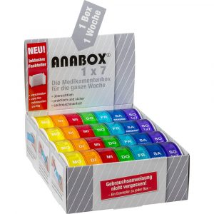 ANABOX 1x7 Regenbogen mit Fachteilern