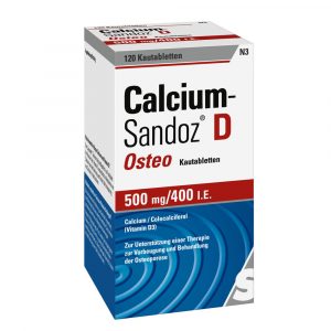 CALCIUM SANDOZ D Osteo 500 mg/400 I.E. Kautabletten