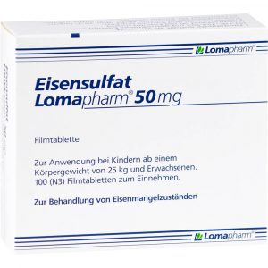 EISENSULFAT Lomapharm 50 mg Filmtabletten