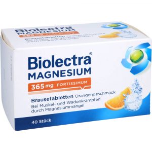 BIOLECTRA Magnesium 365 fortissimum Orange Brausetabletten
