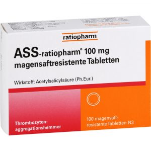 ASS-ratiopharm 100 mg magensaftresistente Tabletten