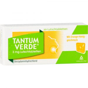 TANTUM VERDE 3 mg Lutschtabletten mit Orange-Honiggeschmack